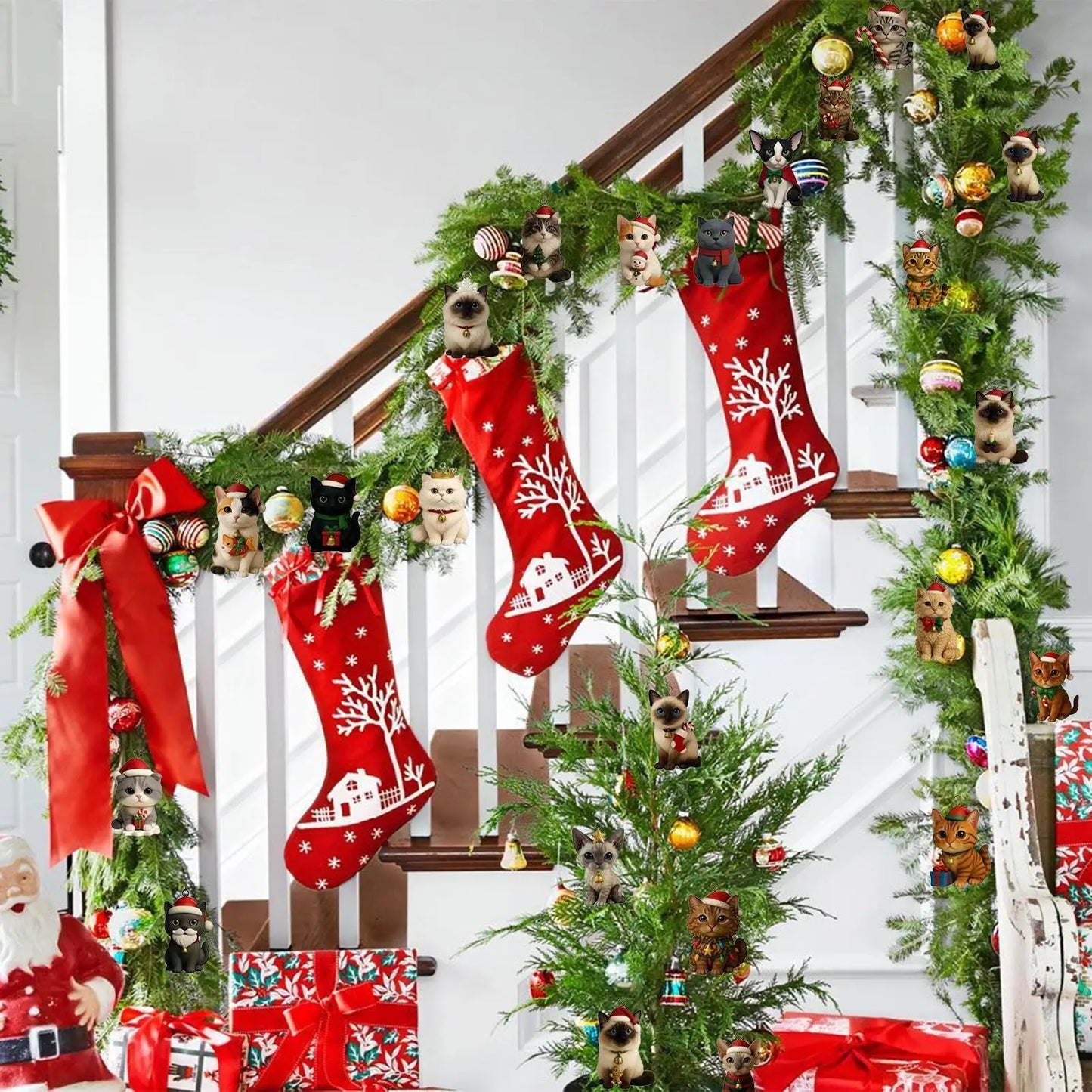 Avvento Felino - Calendario dell'Avvento con 24 Gatti in Acrilico - Idea Regalo Natale per Amanti dei Gatti